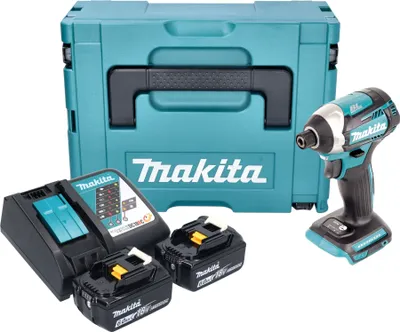 Produktbild von Makita DTD 154 RGJ Akku Schlagschrauber 18 V 175 Nm 1/4" Brushless + 2x Akku 6,0 Ah + Ladegerät + Makpac
