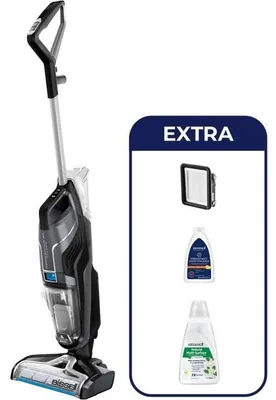 Produktbild von Bissell CrossWave C6 Cordless Select, Beutellos, Schwarz, Grau, 0,82 l, 0,62 l, Trocken&Nass, Glatter Boden, Teppich, Harter Boden