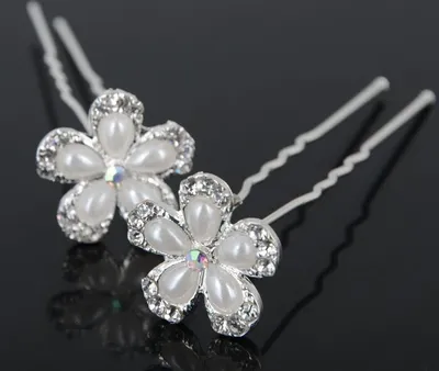 Obrázek produktu pro Vlásenka Rhinestone Flower - Stříbrná Elegance KP1568