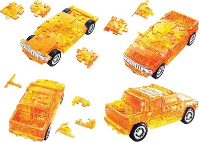 Produktbild von LH Herpa 80657101 3D Hummer H2 transp. "orange", 1:32