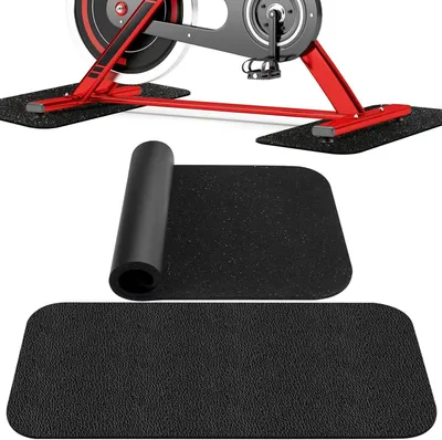 Productafbeelding van Vloerbeschermmat voor Fitnessapparatuur, 28x70 cm, Set van 2, Schokabsorberend, Geluidsisolerend, 6 mm Dikte