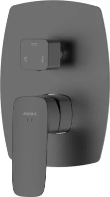 Produktbild von Avapax | Dusch-wannenarmatur - Gun Metal - Dreifunktional - Messing - Kompakt
