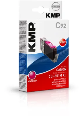 Image de KMP C92 - Tinte auf Pigmentbasis - Magenta - Canon Pixma IP 7200 - IP 8750 - MG 5500 - MG 5650 - MG 6350 - MG 6600 - MG 7150 - MX 720 - MX 725 - IP... 1 Stück(e) - Tintenstrahldrucker - Canon CLI551MXL (6445B001)