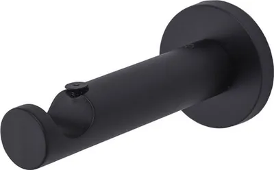 Produktbild von MDEKOR Gardinenstange Halterung Wand -Befestigung Schwarz Matt für 19 mm 1-läufig Gardinenstange, Vorhangstange Halterung, Wandträger P-TYP