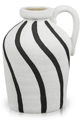 Keramikvase, hoch, rund, 1 Stück, 28 cm, für Wohnzimmer-Deko