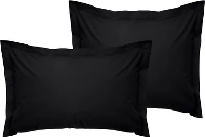 Produktbild von L'Essentiel Linge de Maison, Tonne Grise - 91, Oxford-Kissenbezug-Set (2-teilig) (DE), 100 % BAUMWOLLE RANFORCE, Schwarz,  80 x 80+5 cm