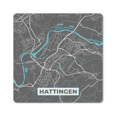 Produktbild von MuchoWow® Mauspad Mousepad Stadtplan - Hattingen - Deutschland - Karte 30x30 cm - Mousepads - Maus Mat - Pad - Mausunterlage - Gaming