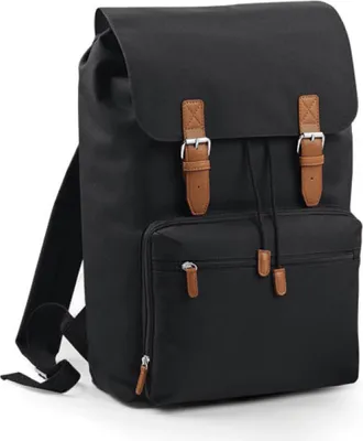Produktbild von BagBase BG613 | Vintage Laptop Backpack / Rucksasck | 30 x 46 x 17 cm - Farbe: Black - Größe: 30 x 46 x 17 cm