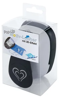 Produktbild von Wedo Motivlocher Popup Maxi, Form Handwerksstanze, Schwarz, Grau, Papier, 220 g/m², 96 mm, 66 mm