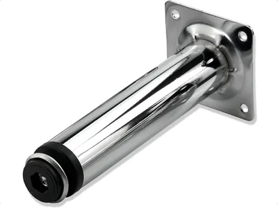 Obrázok produktu pre Nastaviteľné nožičky na nábytok, výška 150 mm, sada 8 kusov, kov s chrómovou povrchovou úpravou, priemer 30 mm
