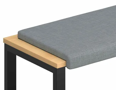 Produktbild von vidaXL Bankkissen Stoff Hellgrau Tiefe 35 cm