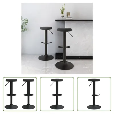 Produktbild von The Living Store Barhocker 2 Stk. Schwarz Samt