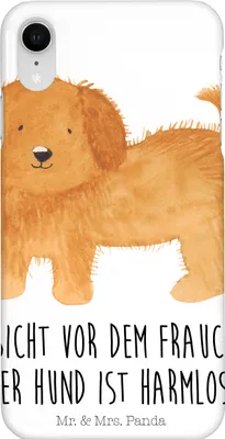Produktbild von Mr. & Mrs. Panda Iphone XR Handyhülle Hund Flauschig - Weiß - Geschenk, Premium Kunststoff, Sprüche, Frauchen, Handy Case, Hunde, Hundebesitzer