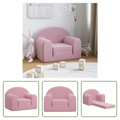 Produktbild von The Living Store Schlafsofa für Kinder Rosa Weich Plüsch