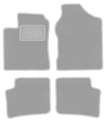 Produktbild von Velours-Fußmatten für Daihatsu Trevis 2006-2009 (Schrägheck) – 4-tlg, Grau, passgenau – Wielganizator OSLO
