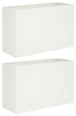 Produktbild von vidaXL Garten-Pflanzgefäß 2 stk. Weiß 80 x 30 x 50 cm