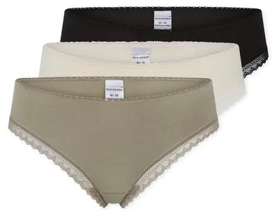 Productafbeelding van Schiesser dames, 3-delige set cheeky string, maat 46, assorti, 6 stuks