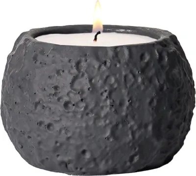 Image de Planet Design Porte-bougies en ciment, Porte-bougies vides pour bougies à réchaud, Petite boîte de rangement pour petites choses(Noir)