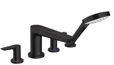 Immagine prodotto di Hansgrohe Talis E - Miscelatore per bordo vasca, installazione a 4 fori, nero opaco 71748670