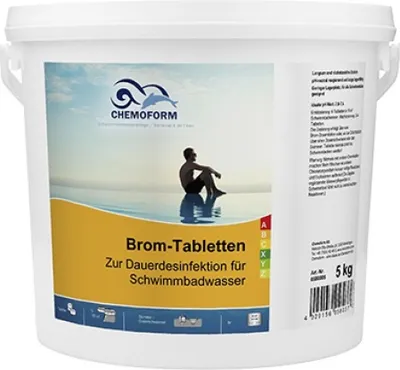 Produktbild von Chemoform Brom-Tabletten 20 g Desinfektion ohne Chlor Bromtabletten 5 kg
