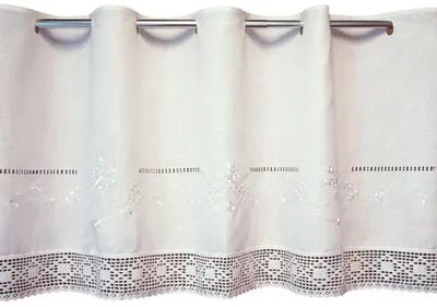 Immagine prodotto di Tende per finestre in stile country in pizzo bianco 60 x 150 cm