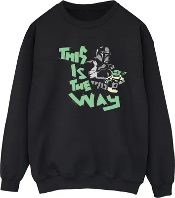 Produktbild von Star Wars - "The Mandalorian This Is The Way" Sweatshirt für Damen BI39518 (XXL) (Schwarz)