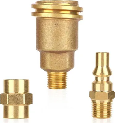 Produktbild von Propaan Slangadapter 3 Stück, 1/4" NPT Buitendraad, für Gasgrills und Heizungen