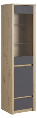 Obrázek produktu pro Schrank Anrichte Vitrinenschrank Glasfront Glas-Regalböden Schublade