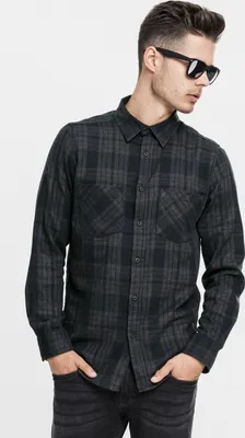 Produktbild von Urban Classics Hemd Checked Flanell Shirt 2 Cha/Black-S