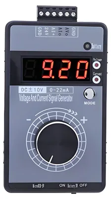 Digitaler Signalgenerator 0-10V/0-22mA, tragbar, mit Steckblöcken