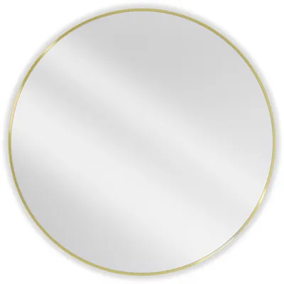 Zdjęcie produktu dla Mexen Loft lustro łazienkowe okragłe 100 cm, rama złota - 9850-100-100-000-50