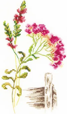 Produktbild von RTO Kreuzstich Set "Blühende Kräuter" M777, Zählmuster, 9.5x17 cm