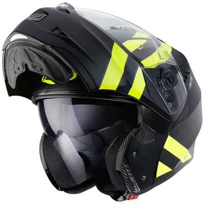 Immagine prodotto di Caberg casco moto ribaltabile Duke II Superlegend Nero opaco/Giallo fluo-S