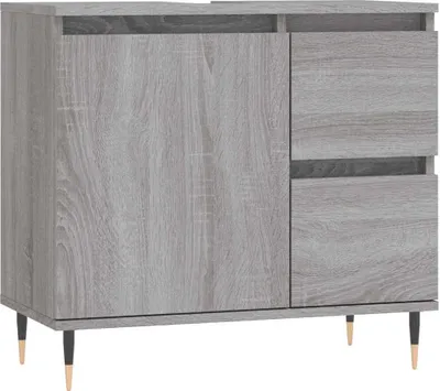 Obrázok produktu pre vidaXL Kúpeľňová skrinka Grey Sonoma 65x33x60 cm Drevo Materiál