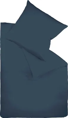Produktbild von Fleuresse Mako-Satin-Bettwäsche Colours, Größe 240x220 cm, nachtblau