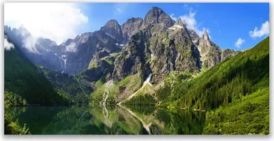 Produktbild von Tulup Leinwand-Bilder 120x60 Wandbild Canvas Kunstdruck Gebirge See Natur