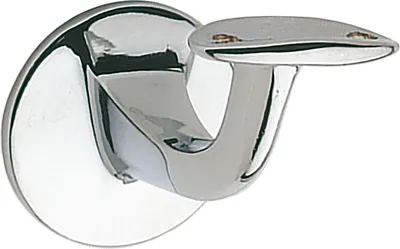 Produktbild von Handlaufträger mit gewölbter Auflage, Wandabstand  65mm, Messing verchromt