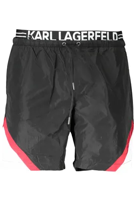 Zdjęcie produktu dla KARL LAGERFELD BEACHWEAR – męskie kąpielówki, z wiązaniem, rozmiar: S, kolor: czarny