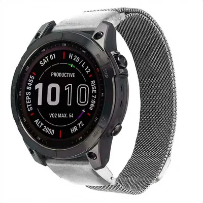 Productafbeelding van imoshion QuickFit® Milanees bandje - Garmin 20 mm aansluiting - Maat L/XL - Zilver, AI-gegenereerde afbeelding
