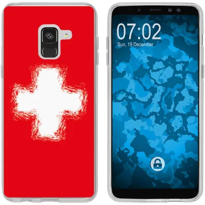 Produktbild von PhoneNatic Case kompatibel mit Samsung Galaxy A8 Plus (2018) Silikon-Hülle WM Schweiz M10
