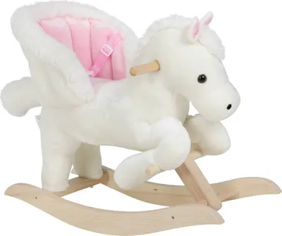 Image de Cheval à bascule Rootz - Bascule pour tout-petits - Jouet à chevaucher pour enfants -  sécurité - Favorise l'équilibre - Effets sonores interactifs - 70 cm x 57 cm x 28 cm