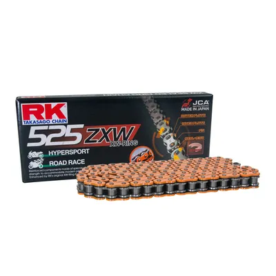 Obrázok produktu pre Prevodová reťaz RK XW-Ring 525 ZXW/120 oranžová s nitovým spojením