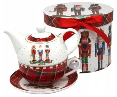 Produktbild von Domdekoracji Weihnachts Tea for One Set mit Tasse und Kanne