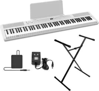 Produktbild von Artesia PE-88 Digitalpiano Weiss mit Keyboardständer