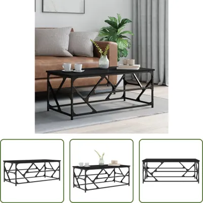 Produktbild von The Living Store Couchtisch Schwarz 100x50x40 cm Holzwerkstoff