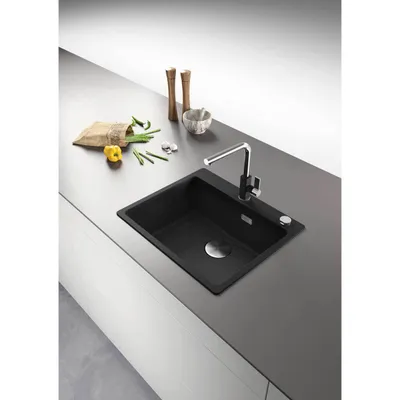 Produktbild von Franke Maris Einbauspüle Fragranitbecken MRG 610-54 A Onyx Handbedienung  ab 60 cm 114.0658.497 - inkl.