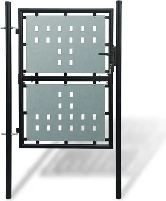Produktbild von Möbel Zauntor (Einzeltor) Schwarz 100x175 cm  - Gartentore 141686