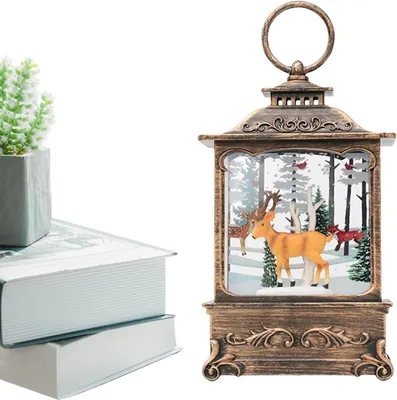 Produktbild von Weihnachts-Schneelaterne, Weihnachtsszene beleuchtete Schneekugeln | Szene um den, rotierende Schneekugeln für Zuhause, Wohnzimmer