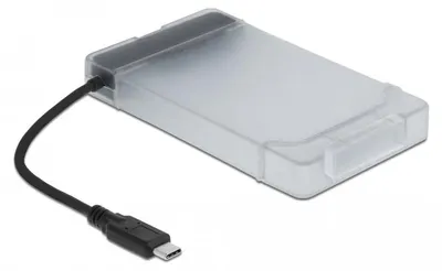 Produktbild von USB 3.2 Gen 1 Konverter, USB-C Stecker > SATA Buchse (schwarz, 15cm, mit 2,5" Schutzhülle)