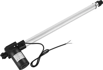 Zdjęcie produktu dla Napęd liniowy – 12 V DC – 6000 N – skok 500 mm – prędkość 5 mm/s – IP44 – stop aluminium – srebrny